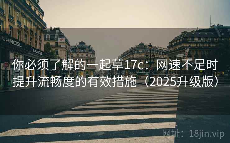 你必须了解的一起草17c：网速不足时提升流畅度的有效措施（2025升级版）