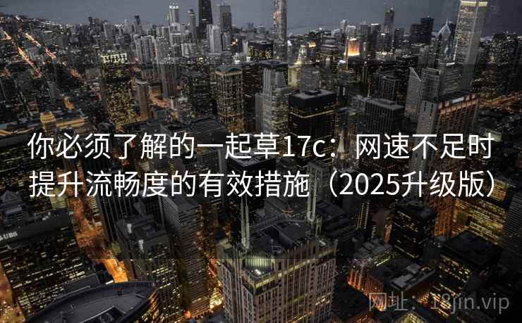 你必须了解的一起草17c：网速不足时提升流畅度的有效措施（2025升级版）
