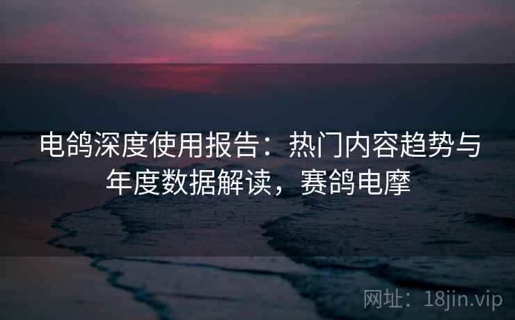 电鸽深度使用报告：热门内容趋势与年度数据解读，赛鸽电摩