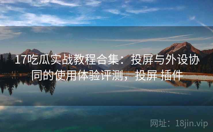 17吃瓜实战教程合集：投屏与外设协同的使用体验评测，投屏 插件