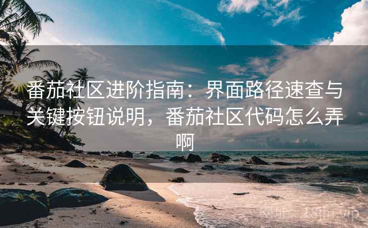 番茄社区进阶指南：界面路径速查与关键按钮说明，番茄社区代码怎么弄啊