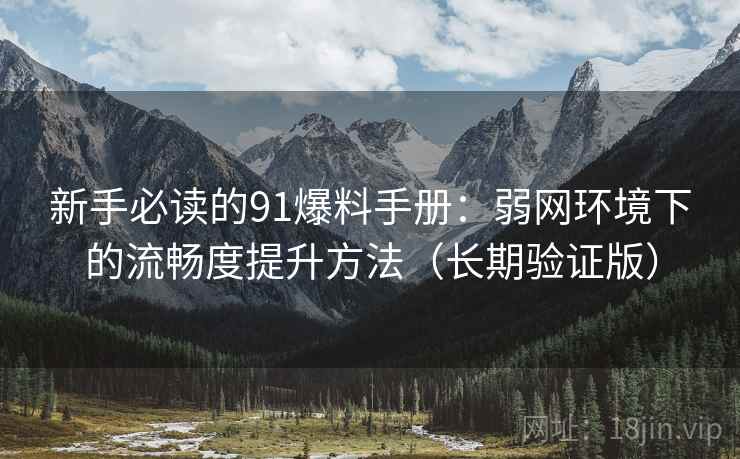 新手必读的91爆料手册:弱网环境下的流畅度提升方法(长期验证版) 新手必读的91爆料手册:弱网环境下的流畅度提升方法(长期验证版)