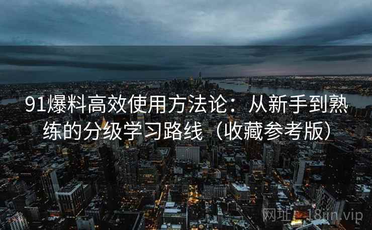 91爆料高效使用方法论:从新手到熟练的分级学习路线(收藏参考版) 91爆料高效使用方法论:从新手到熟练的分级学习路线(收藏参考版)
